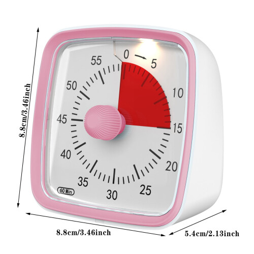 YHAIOGS 60 Minute Visual Timer Classroom Countdown Clock Silent Timer for Kids Adults Time Management Clock for Teaching 2