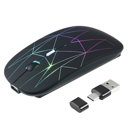 Wireless Mouse DPI Adjustable Gaming Computer Mouse RGB Lighting Mouse Supply