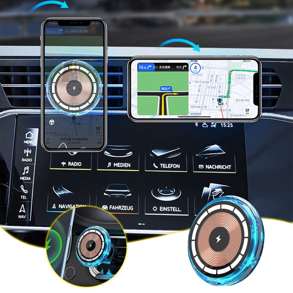 Wireless Charging Magnetic Wireless Charging Luminous Car Wireless Charging Charger, Electronics Gadgets 9558633708387