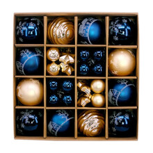 Black Friday Deal 2024! 44 Pcs Shatterproof Christmas Ornaments Set, compatible with Xmas Tree Decorations, Hanging Holiday Decor