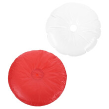 2 Pcs Beach Parasol Fixed Base with Weighted Water Bag Injection Weights Umbrella Balloon Stand Red Sand