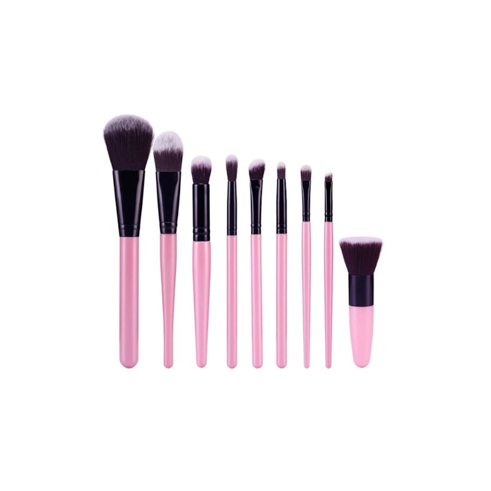 Pink/Black Brush Set From Kabuki-Minerals 9 Pieces (Original)