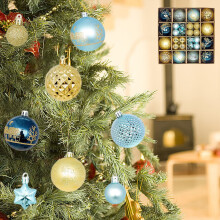 Viflosae 44Pcs Colorful Christmas Hanging Balls, compatible with Christmas tree ornaments, indoor party decor, Halloween & Black Friday deals