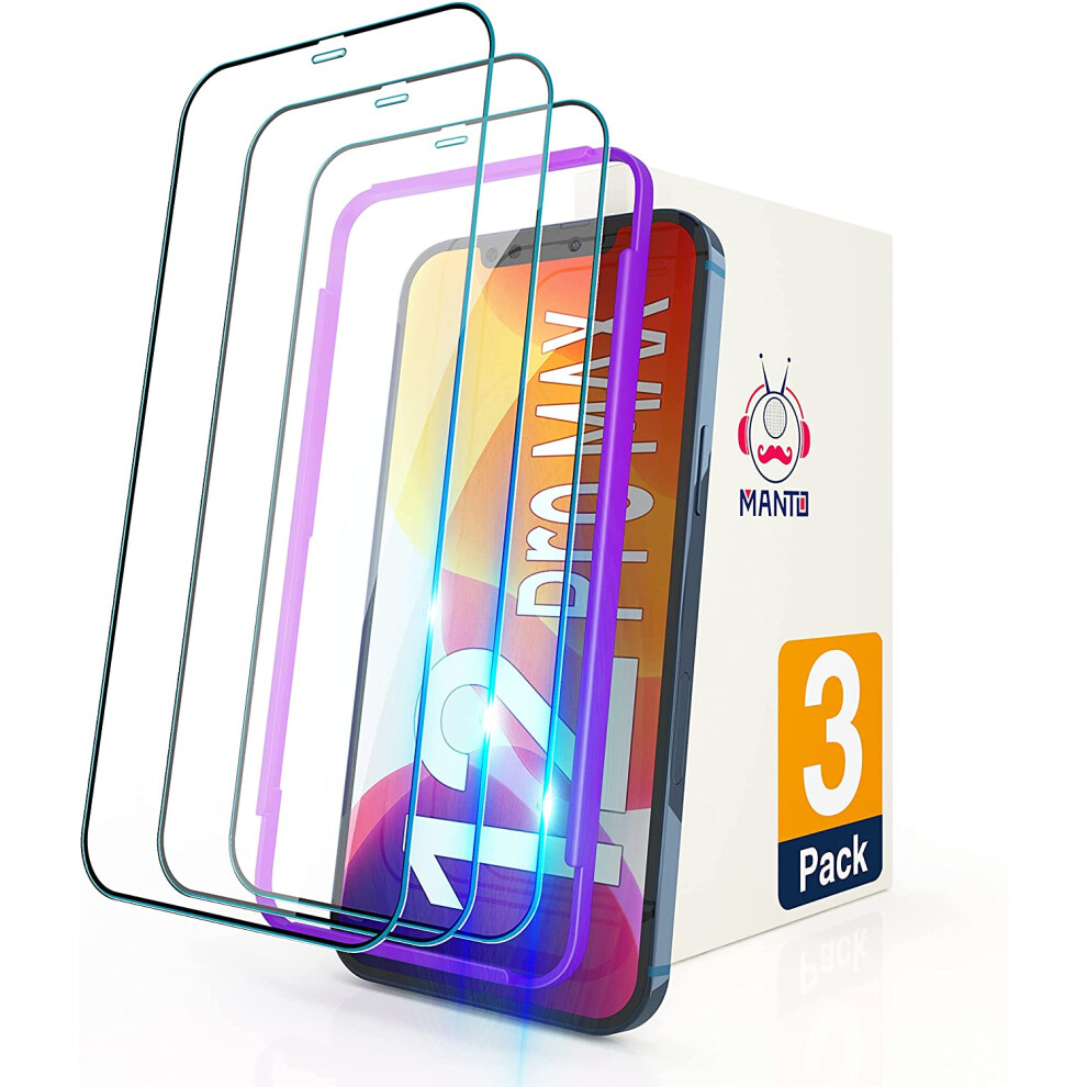 Screen Protector Compatible With Iphone 12 Pro Max Tempered Glass 6.7 Inch Edge To Edge Coverage 3 Pack 9418476329685