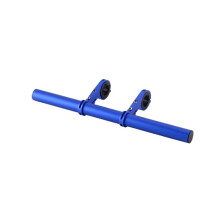 Bike Handlebar Extender Aluminum Double Clamp for Light and Phone Universal Fit Blue 3PCS 30CM