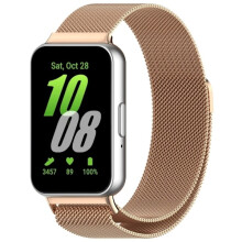 Compatible with Samsung Galaxy Fit3 Milanese Watch Strap - Rose Gold Pink