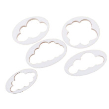 5pcs cloud fondant cutter plastic cake cookie mold