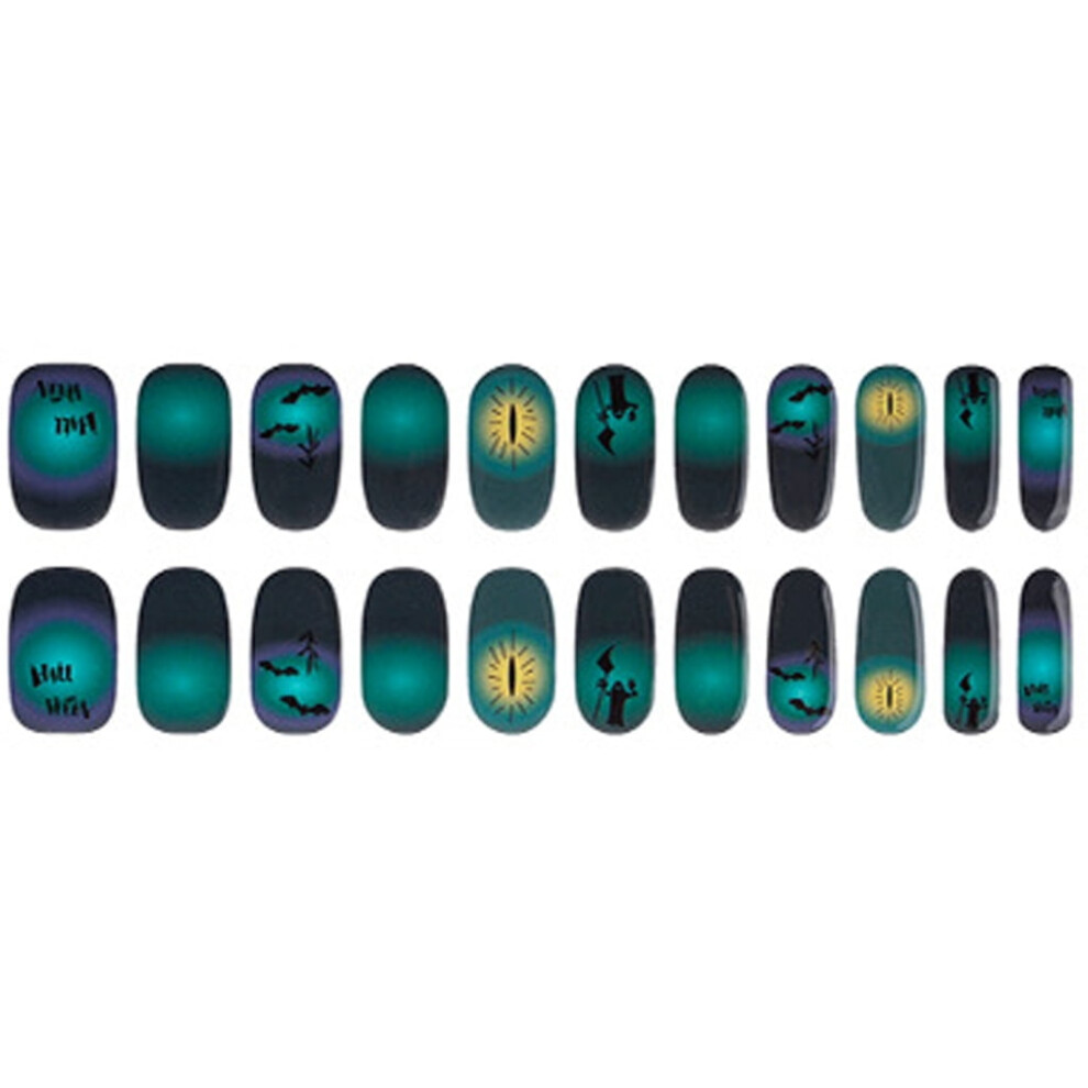 JZROCKER Halloween Nails Polish Strips Gels Nails Stickers Semi Cured Full Nails Wrap