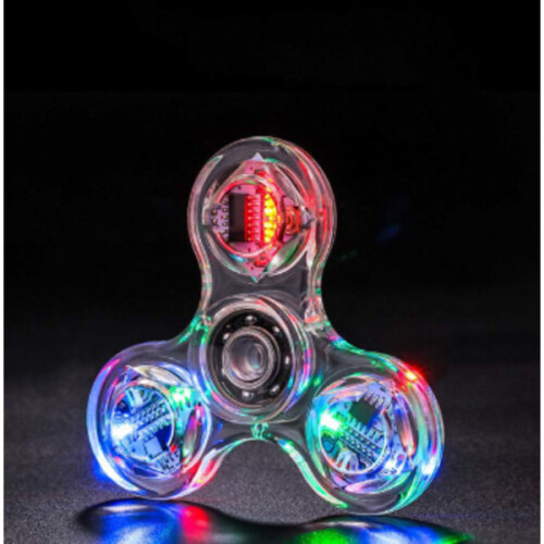 Luminous LED Fidget Spinner - Transparent AA