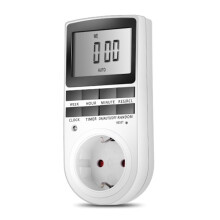 Electrical and digital outlet programmer, digital outlet timer with 10 daily weekly programs,