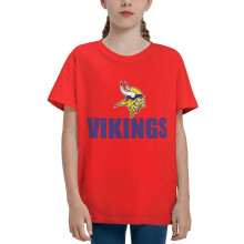 Vikings Boys and Girls for Teenage round neck Short Sleeve Shirt for Sports Football Team Logo for Baseball Fans Gifts