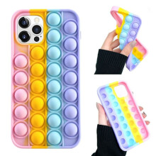 Pop It Bubble Fidget Toy Phone Case Stress Ball compatible with iPhone12 Pro Max compatible with iPhone 12 PRO MAX