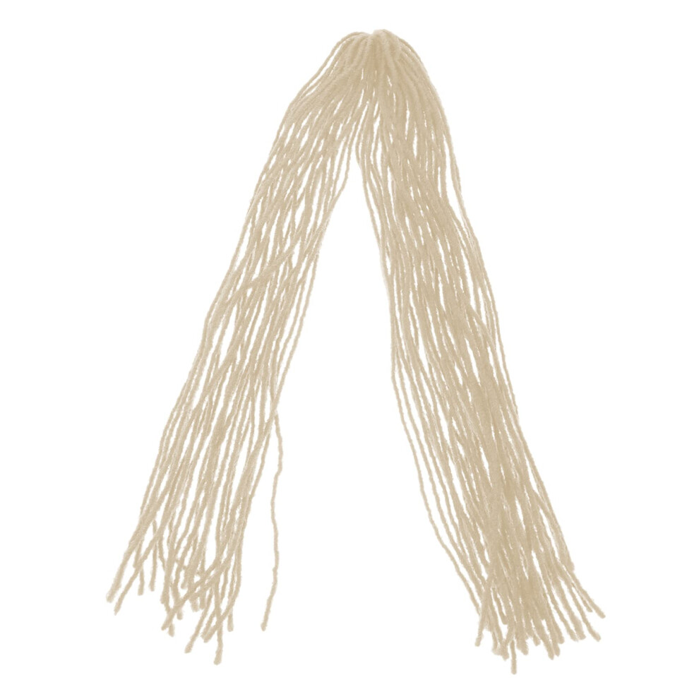 Unisex White Dreadlock Wig For Men And Women Long Synthetic Hairpiece Natural Look Lightweight Fit