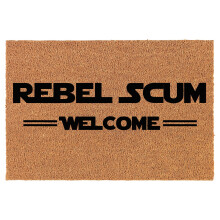 Welcome Doormat Coco Coir Door Mat Rebel Scum Welcome Funny (24" x 16")