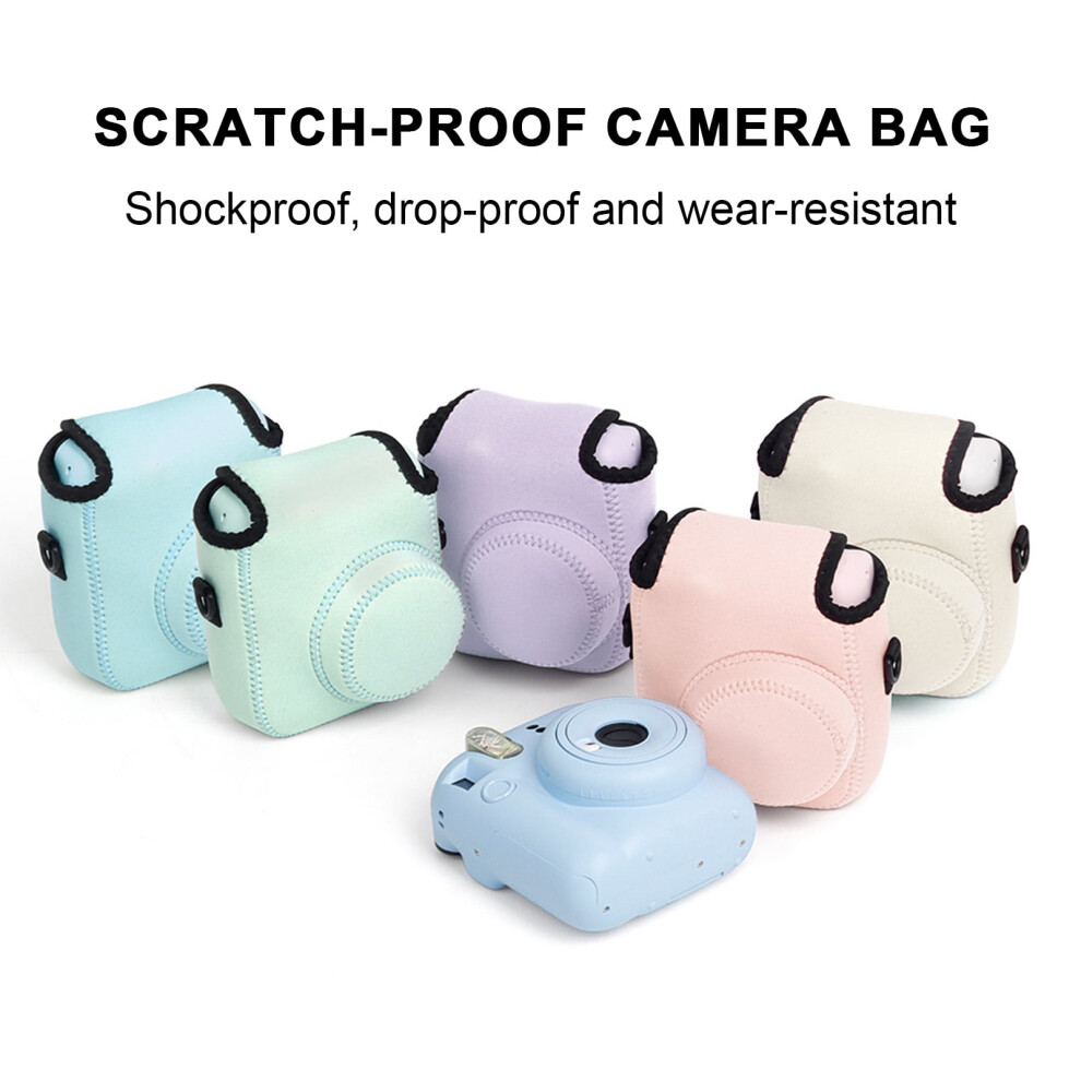 Susuchens Camera Case For Instax Mini 12, - Dustproof, Shockproof, Anti-Scratch With Precise Holes & Hanging Rope Light/Green 9170372839858
