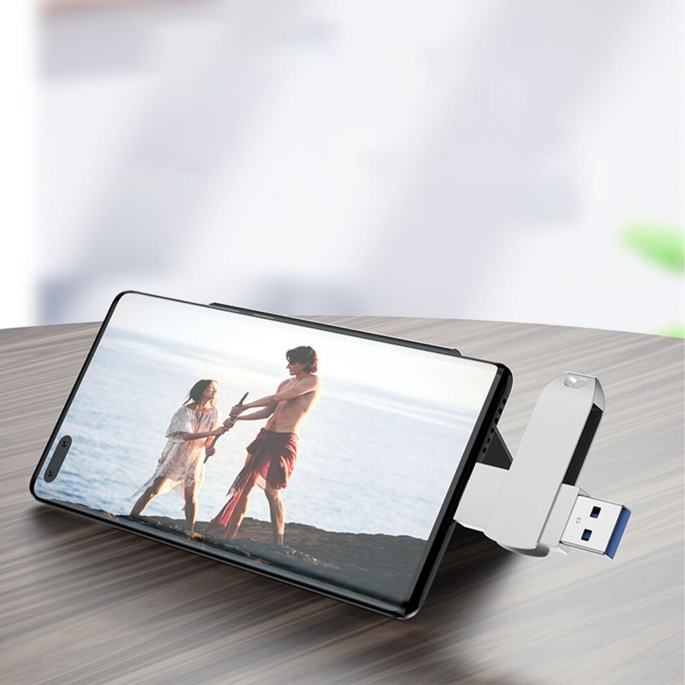 Txmfgh 256Gb Usb Flash Drive With Type C & Usb 2.1, High-Speed, Metal Case, 360 Rotation, For Android & Computers 9170372840168