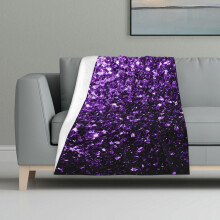 Blanket Multicolour Printed Blanket Super Soft Flannel Lightweight Fluffy Plush Bed Blanket Beautiful Dark Purple Glitter Sparkles