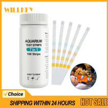 Aquarium Test Strips Fish Tank pH Test Kit Freshwater Saltwater Aquarium Water Test Strips Kit for Total Hardness Accessories