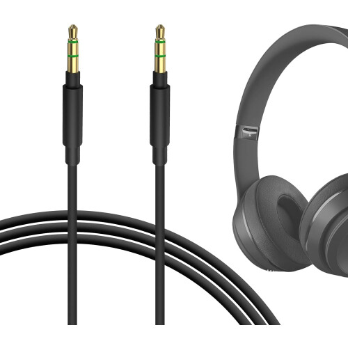 QuickFit Audio Cable Compatible with Beats Studio Pro, Solo 3, Solo 2, Solo HD, Studio 3, Studio 2, Studio,