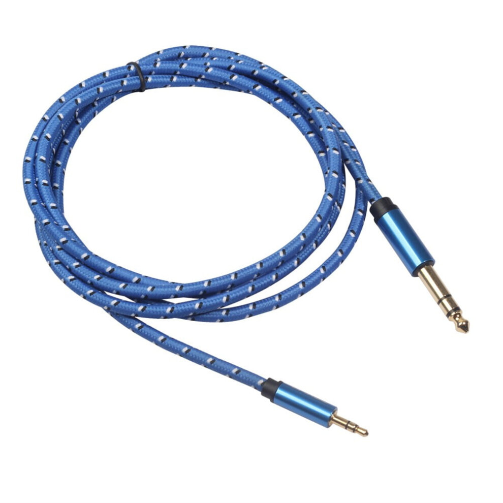 3.5Mm Male To 6.35Mm Male Adapter Aux Cable Trs Stereo Audio Cable Wire 3Ft Gold 9165521386161
