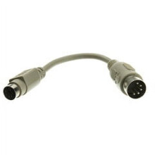 [Pack of 2] PS/2 to AT Keyboard Adapter, MiniDin6 (PS/2) Female to Din5 (AT) Male, 6 inch