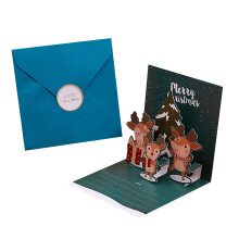 Clearance! 3D Christmas Greeting Card, Compatible with Holiday Blessing, Christmas Eve Message, Holiday Surprise Gift