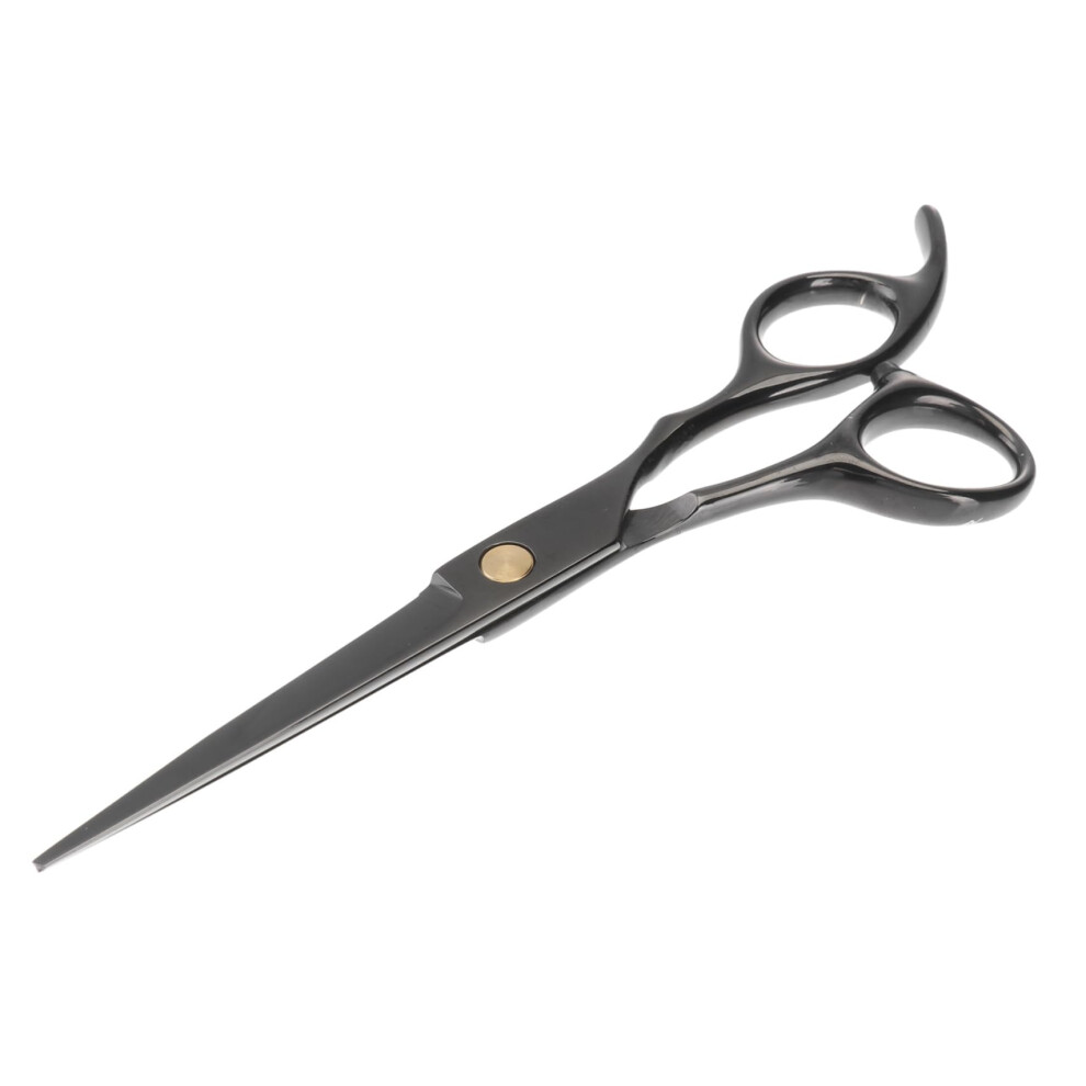 Black Professional Hair Cutting Scissors With Ergonomic Nonslip Grip For Salon And Home Use