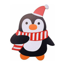 50pcs Lovely Penguin Santa Claus Lollipop Paper Christmas DIY Candy Decoration Xmas Birthday Party Supplies for Kids (Black)