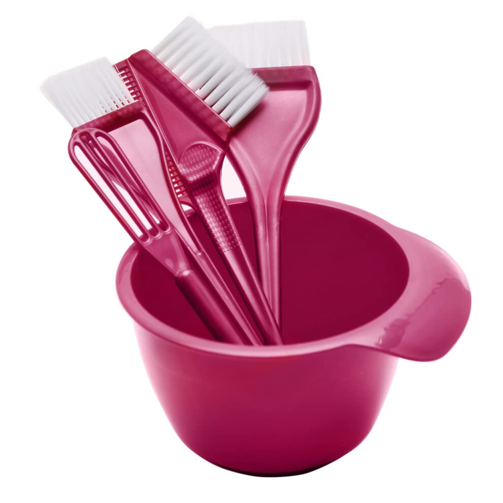 Hair Dye Kit with Bowl and Brush for Precise Color Application, Root TouchUp, Home and Salon Use