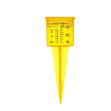 Rain Gauge with Wide Mouth EasytoRead Measurement for Lawn and Garden Water Tracking, Yellow