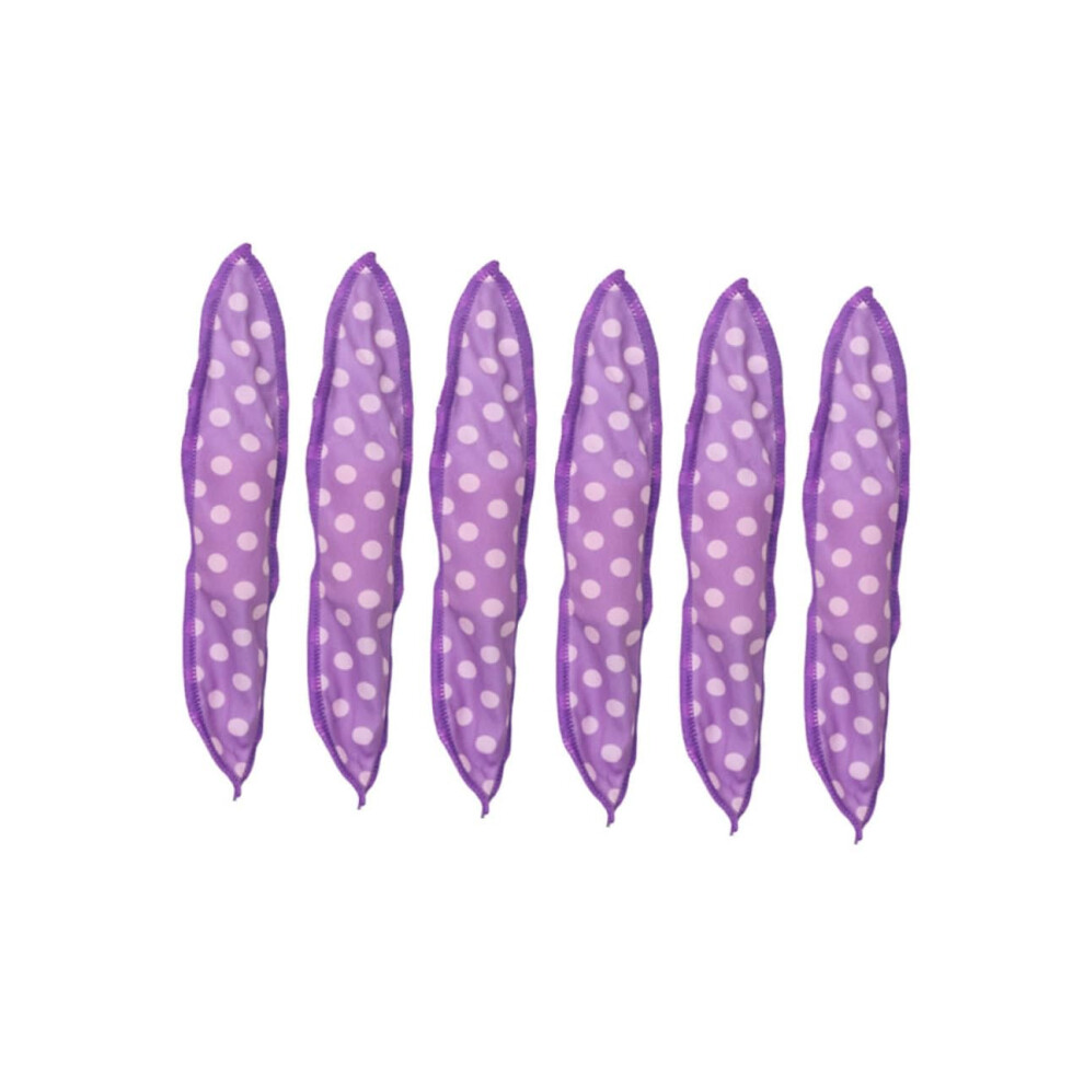 6pcs Heatless Sponge Hair Curlers for Overnight Waves Soft Rollers Gentle on Hair
