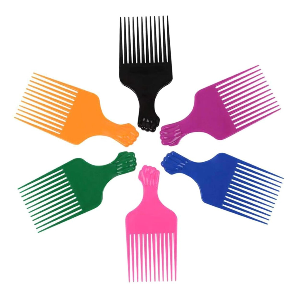 Unisex 6Pcs Anti Static Hair And Beard Comb Set With Long Teeth For Gentle Detangling And Styling