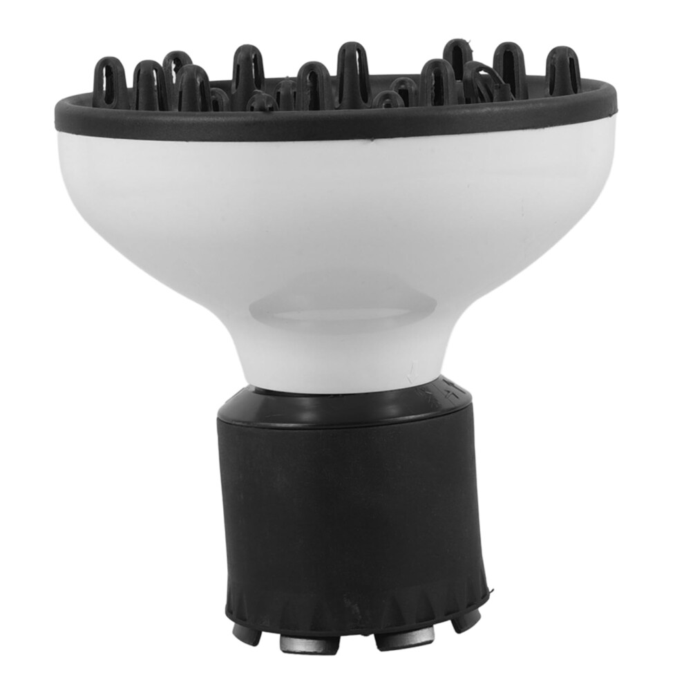 White Universal Hair Dryer Diffuser Attachment For Curly And Wavy Hair With Faster Curl Drying