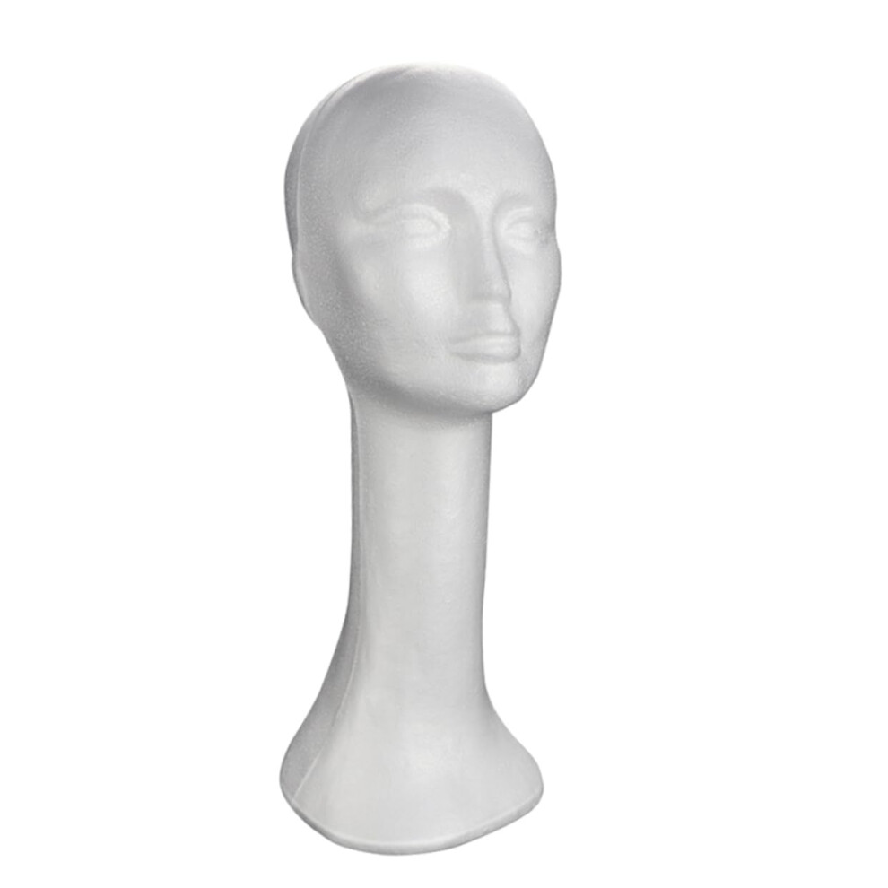 Unisex Tall Female Foam Mannequin Head For Wigs And Hats, Adjustable Wig Display Stand For Cosmetology
