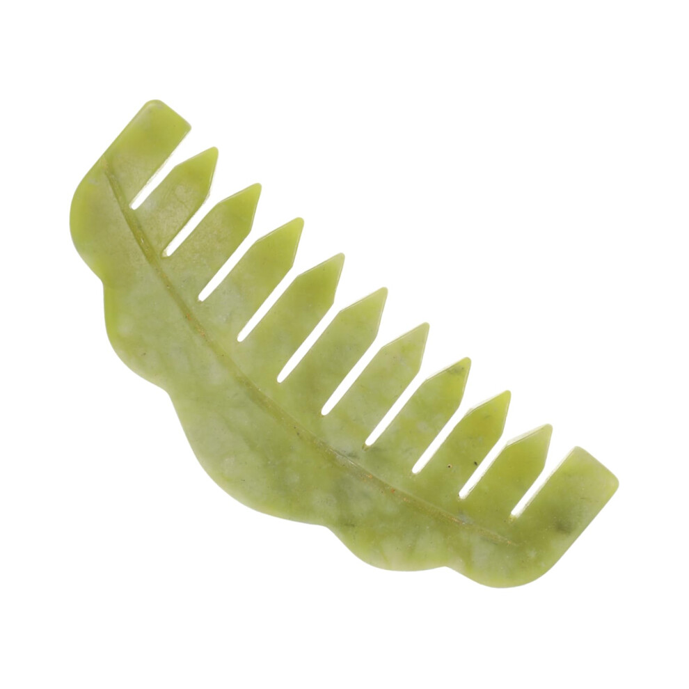 Unisex Jade Hair Comb For Smooth Glide Detangling And Gentle Scalp Massage, Ergonomic Grip For All Hair Types