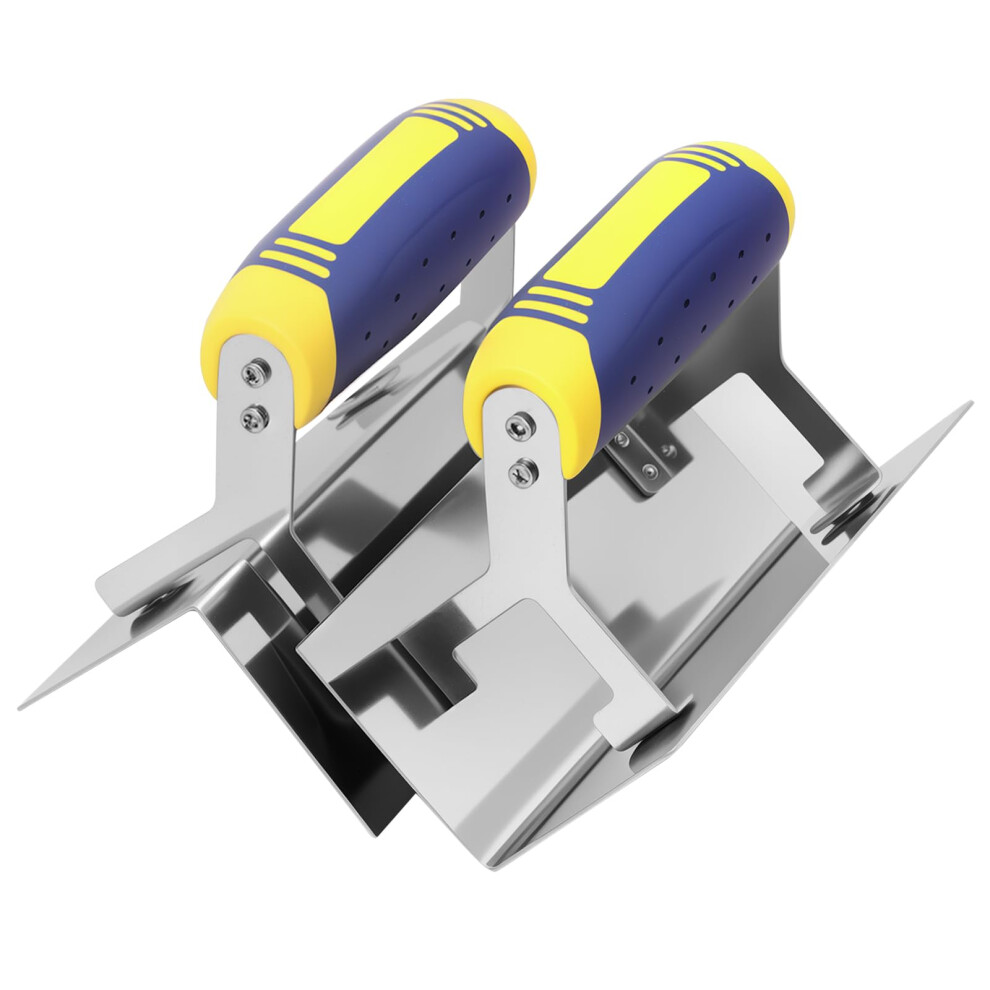 Stainless Steel Corner Trowel With Ergonomic Grip For 90 Drywall Corner Finishing 9113335501195