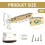 5 Inch Adjustable Deadbolt Latch with Square Interface Door Lock Replacement, Polished Metal Finish 3