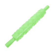 Embossed Nonstick Rolling Pin for Fondant and Pastry Baking, Easy Clean Green Sugarcraft Tool