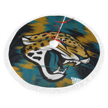 Jaguars Christmas Plush Tree Skirt - Football Team Decor, Bright Colors, Easy Install, Great Gift for Sports Fans (30" 36" 48")