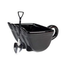AFQH Excavator Coffee Mug, 330ml Excavator Bucket Cup with Shovel Spoon Creativity Tea Cup Milk Coffee Mug Funny Digger Cake Container Birthday Gift