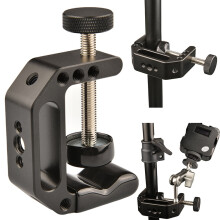 jixopn 2 Pcs Photography Universal C-Clamp with 1/4inch-20 & 3/8inch-16 Thread Hole