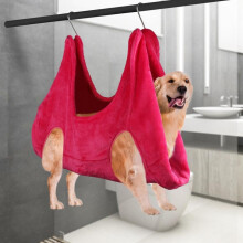 Pet Dog Cat Grooming Hammock Sling with 2 S-shaped Hooks for Clipping and Trimming Nails ( S-L)