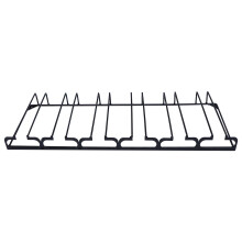 Eease Wine Glasses Hanger Iron Craft Wine Cup Shelf Iron Goblet Holder Frame Hanging Upside Down Wine Cup Rack Display Shelf (Black, Six Rows)