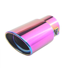 MoreChioce Car Universal Exhaust Pipe Thickened Exhaust Pipe Muffler Color Stainless Steel Decorative Exhaust Nozzle Car Replacement Parts
