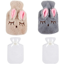 2 Pcs Plush Hot Water Hot Water Bottle Cover, Portable Hot Water Bottle Cover Hot Water Bag Cover Bottle Cover Soft