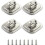 Laptop Cable Lock Anchor, 4 Pack Security Anchor Base Plate for Keyed or Combination Cable Locks, Desk Mount 1