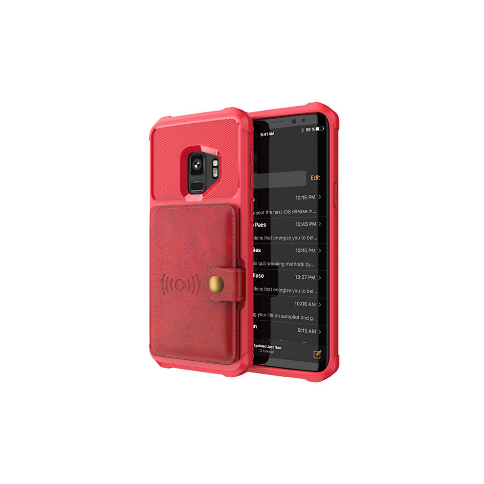 Compatible With Samsung Galaxy S9 - Case With Card Slot Red 9557311698248