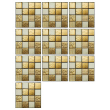 Mosaics Creative 3D Tile Stickers Decoration DIY Floor Plane Wall Stickers Bright Film