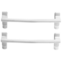 2pcs NoDrill Over Cabinet Towel Rack White Kitchen Towel Holder Bar Organizer SpaceSaving Design