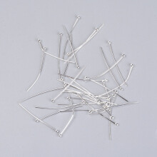 1Bag Brass Ball Head Pins Silver 30mm Pin: 0.5mm 1000~1020Pcs/Bag